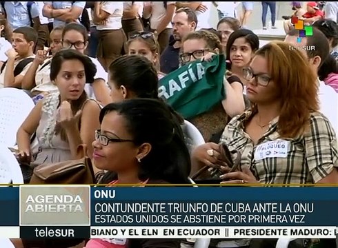 Cubanos celebran que EE.UU. se abstuviera de votar sobre el bloqueo