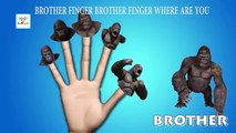 King Kong Cartoon Finger Family Nursery Rhyme | Animal Finger Family | King Kong Finger Family Songs