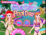 Frozen Princess Disney Sisters Elsa and Anna Pool Day - Dress up games