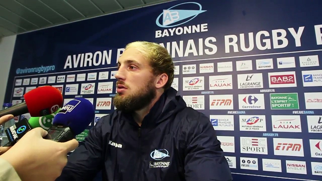 Avant Aviron Bayonnais - Racing : Jean Monribot évoque "la pression sur les épaules" des Bayonnais