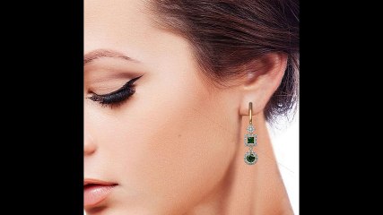 Ild Singapore Diwali Offer | Chic Shapes Green Topaz Earring | Diwali Jewellery Offers
