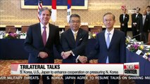 S. Korea, U.S., Japan agree to increase cooperation on pressuring N. Korea