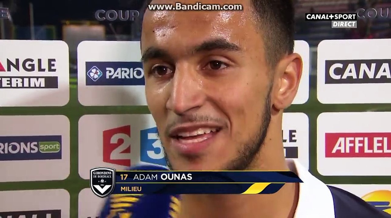 Réaction d'Ounas après son but: "ça fait plaisir de retrouver le chemin des filets"