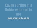 Kayak surfing: getting dumped