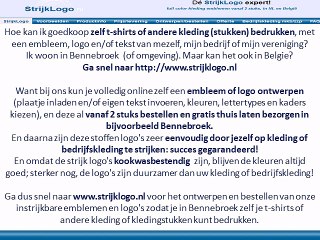 Zelf kleding bedrukken Bennebroek