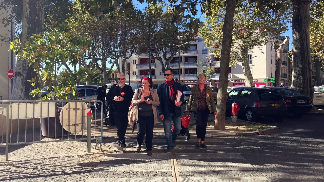 Action TPE de la Cfdt du Var à La Crau et à La Farlède le 27 octobre 2016