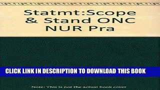 [READ] EBOOK Statement of the Scope and Standards of Oncology Nursing Practice BEST COLLECTION