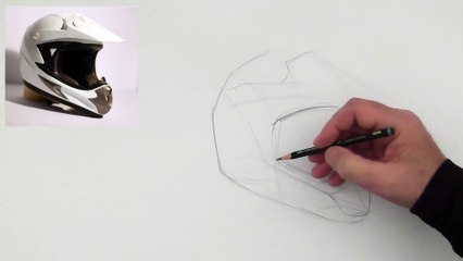 Self-learning | Drawing a helmet | Academic Drawing