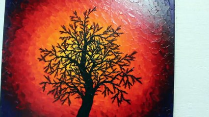 Aperçu vidéo du tableau : Silhouette d'arbre d'automne