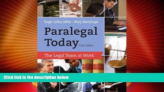 Big Deals  Paralegal Today: The Legal Team at Work (West Legal Studies Series)  Full Read Most
