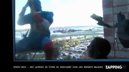 Etats-Unis : Des laveurs de vitre se déguisent en super-héros pour des enfants malades (Vidéo)