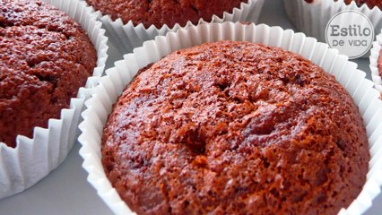 Muffins de chocolate y plátano