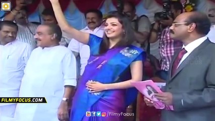 Kajal Agarwal Oops Moment in an Inaguration Ceremony - Filmyfocus.com