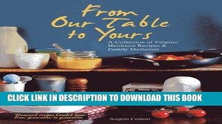 [New] Ebook From Our Table to Yours: A Collection of Filipino Heirloom Recipes   Family Memories