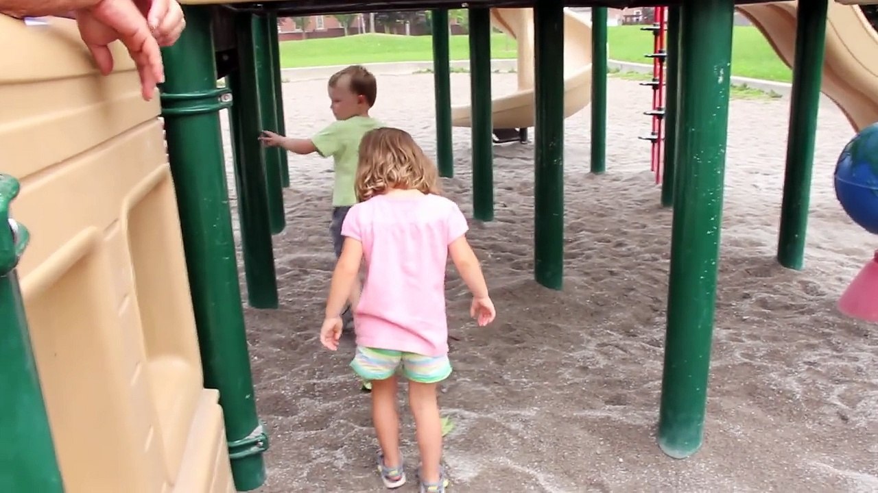 Kids First Kiss at the Playground