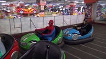 Spiderman and Frozen Elsa RACING CARS vs Joker and Catwomen Play Family Fun Superhero