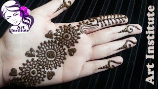 Arabic Mehndi Designs Simple and easy step by step for hands episode #110 by Art Institute.