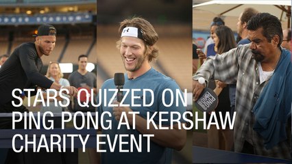 Stars Quizzed on Ping Pong at Kershaw Charity Event