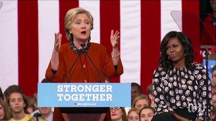 Hillary Clinton: 'Seriously, is there anyone more inspiring than Michelle Obama?'