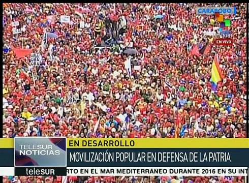 Venezolanos marchan en apoyo al gobierno legítimo de Nicolás Maduro