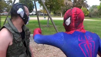 Spiderman vs Bane In Real Life!!   Super Hero Compilation Video