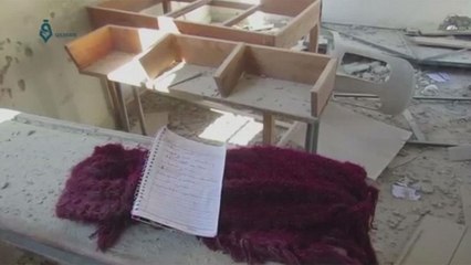 France, US say Russia or Syria responsible for air strike on Idlib school