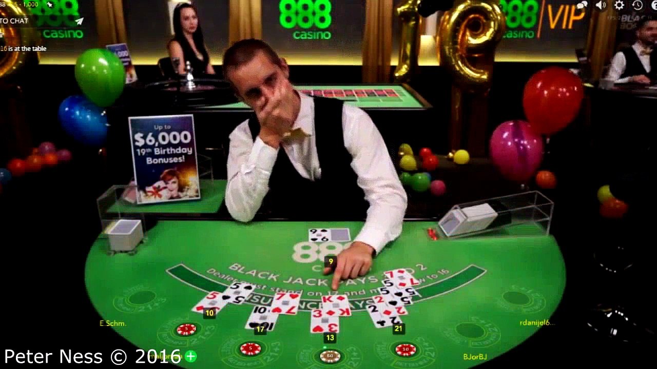 Peter Ness plays blackjack