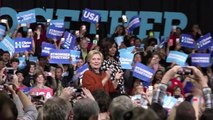 Superstar ally Michelle Obama hits trail with Clinton