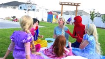  Disney Princess Games Frozen Elsa Gets Sunburned & Joker funny prank vs spiderman pink spidergirl