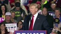 Trump asks crowd who has the least energy between Hillary Clinton and Jeb Bush