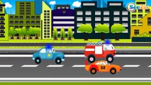 The Police Car and The Racing Car - Car Race! Car Cartoon for children Episode 34