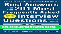 [PDF] Best Answers to the 201 Most Frequently Asked Interview Questions, Second Edition Popular