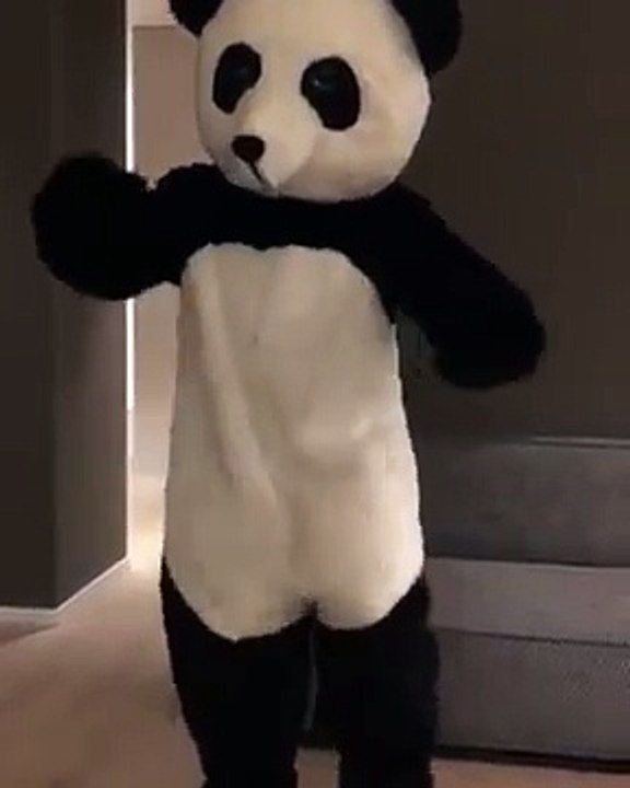Man United legend Patrice Evra dresses up as a panda to fight racism in awesome