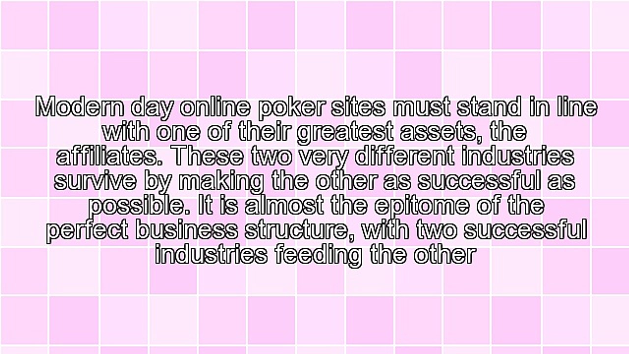 Poker Affiliate Program Marketing: Affiliates Enjoying Continued Success