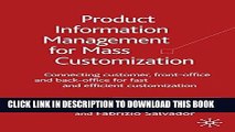 Best Seller Product Information Management for Mass Customization: Connecting Customer,