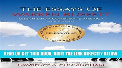 [Free Read] The Essays of Warren Buffett: Lessons for Corporate America, Fourth Edition Full