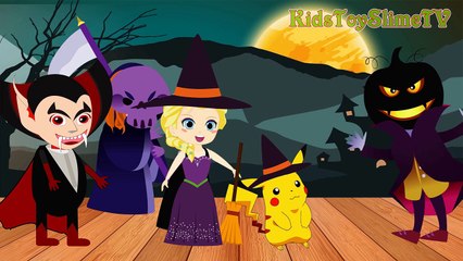Spiderman & Frozen Elsa Become Zombie Night Halloween, Pikachu (Pokémon GO)! w  Spiderman Fun IRL