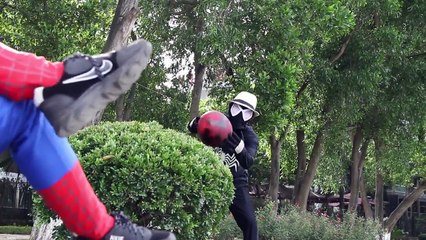 #Spiderman Do Exercise - Black Spiderman Troll Boom ! Funny FULL