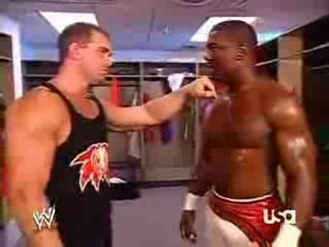 Haas,Shelton and Ron Simmons backstage