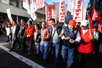 Organizaciones sociales marcharon por calles del centro de Quito