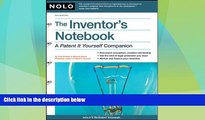 Big Deals  Inventor s Notebook: A Patent It Yourself Companion  Best Seller Books Best Seller