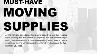 Moving Supplies That are Essential for Relocations