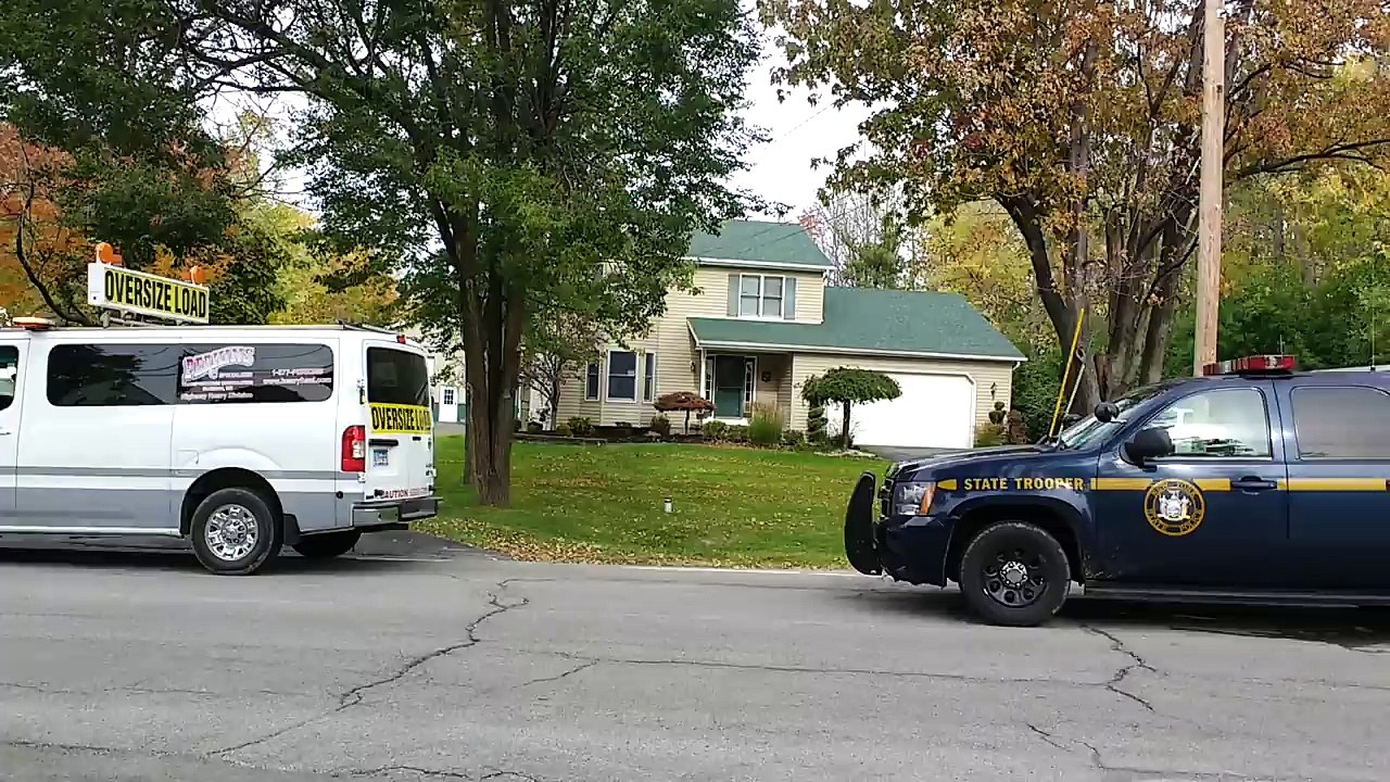 Nuclear Waste Convoy Parked Up In Neighborhood Street