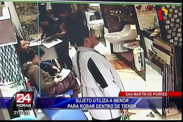 SMP: sujeto utiliza a menor para robar en tienda