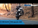 TVS Apache 200 - 0-100 km/hr & Top Speed | MotorBeam