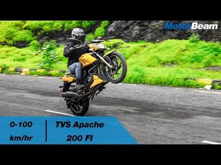TVS Apache 200 FI - 0-100 km/hr & Top Speed | MotorBeam