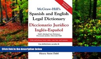 Big Deals  McGraw-Hill s Spanish and English Legal Dictionary : Diccionario Juridico
