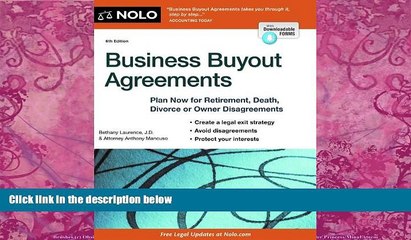 Big Deals  Business Buyout Agreements: Plan Now for Retirement, Death, Divorce or Owner