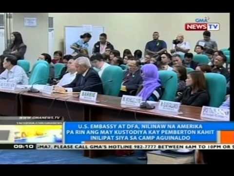 NTG: US Embassy, DFA: US pa rin ang may kustodiya kay Pemberton