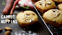 Whole wheat egg less Muffins - Best Kids Tiffin recipe - Carrot Muffins